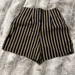 Black and gold high waisted shorts